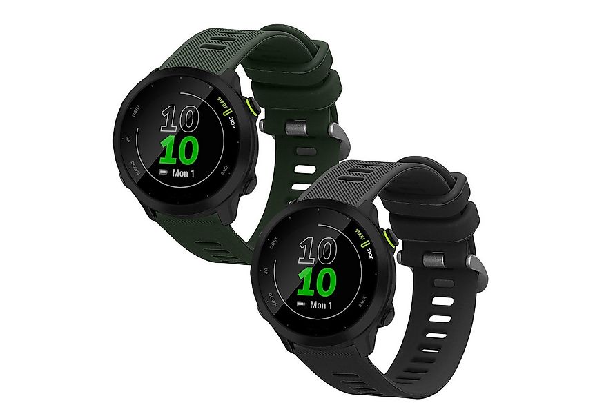 kwmobile Uhrenarmband 2x Sportarmband für Garmin Forerunner 55 / Forerunner günstig online kaufen