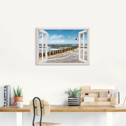Artland Wandbild Fensterblick - Ostsee, Fensterblick günstig online kaufen