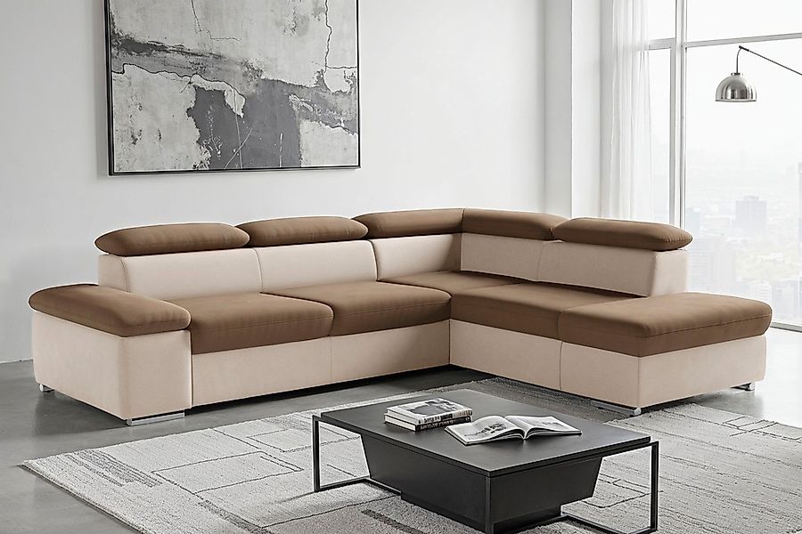 sit&more Ecksofa "Valentine L-Form, B: 272 cm" mit Arm- & Kopfteilverstellu günstig online kaufen