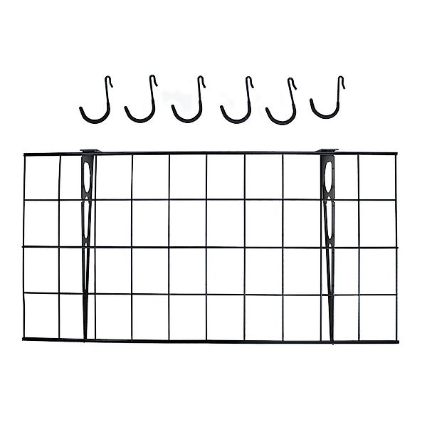 Ar Shelving Metall-Wandregal 90 x 45 mit 6 Haken günstig online kaufen