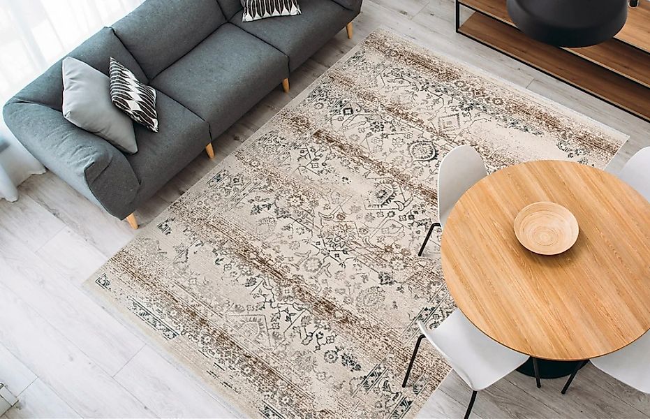 calo-deluxe Teppich "Valessa-606" rechteckig 5 mm Höhe Wohnzimmer günstig online kaufen