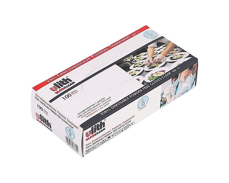 Ulith Einweghandschuhe (100-St) re/li passend, Vinyl, natur / puderfrei, 10 günstig online kaufen