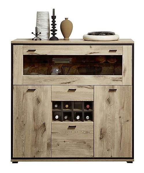 Highboard 3-trg und 1 Schubkasten RUBEN von Wohn-Concept Viking Oak Nature günstig online kaufen