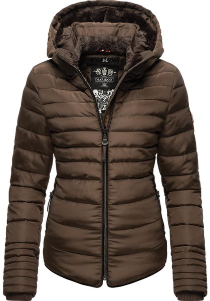 Marikoo Winterjacke "Amber" mit Kapuze stylische Steppjacke mit Teddyfutter günstig online kaufen