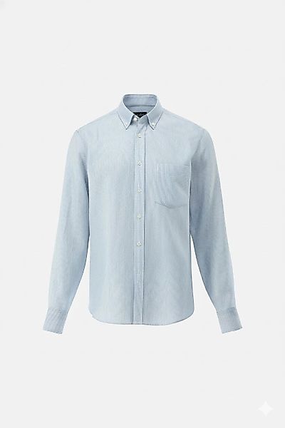 Leinenhemd mit Streifendruck günstig online kaufen