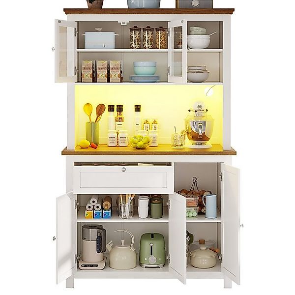 MODFU Hochschrank Multifunktionales,Sideboard (Küchenschrank mit LED-Beleuc günstig online kaufen