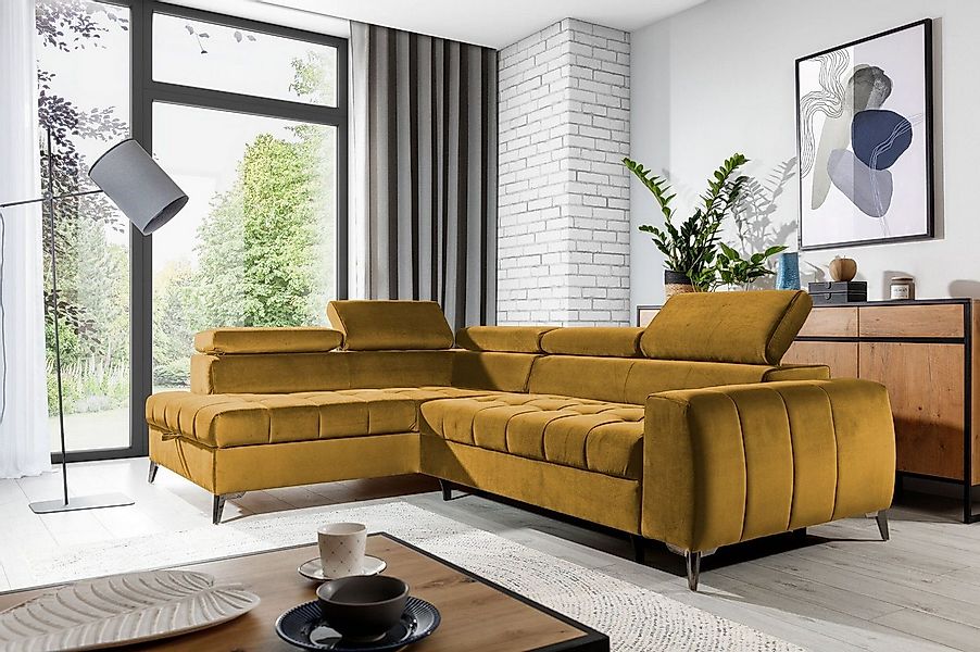 DB-Möbel Ecksofa Schlafsofa "Wigama" mit Ottomane in Stoff. Möbel vom Herst günstig online kaufen