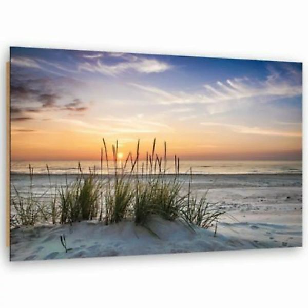 FEEBY® Kunst Sonnenuntergang über dem Strand Leinwandbilder bunt Gr. 90 x 6 günstig online kaufen