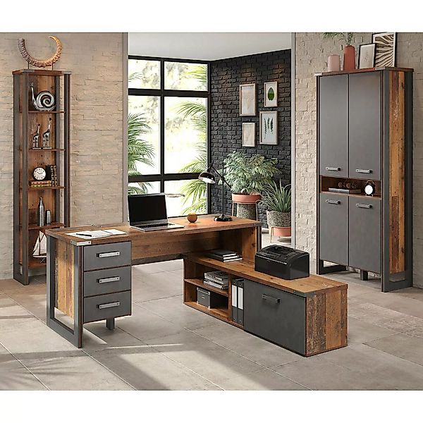 Büro Möbel Set in Old Wood Nb. mit Matera Nb. PESCARA-19 günstig online kaufen