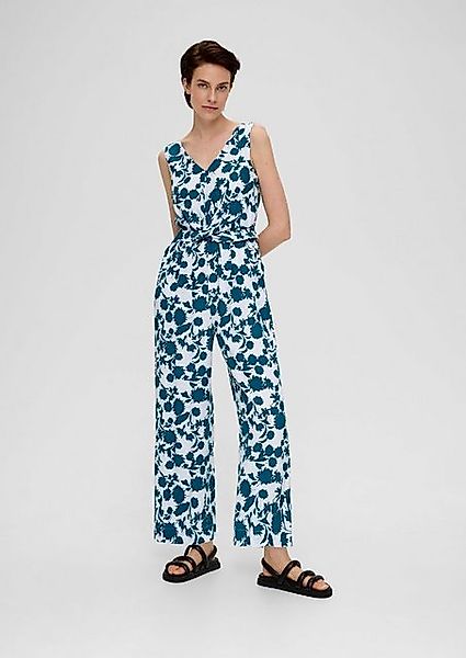 s.Oliver BLACK LABEL Overall Viskose-Jumpsuit mit Taillengürtel günstig online kaufen