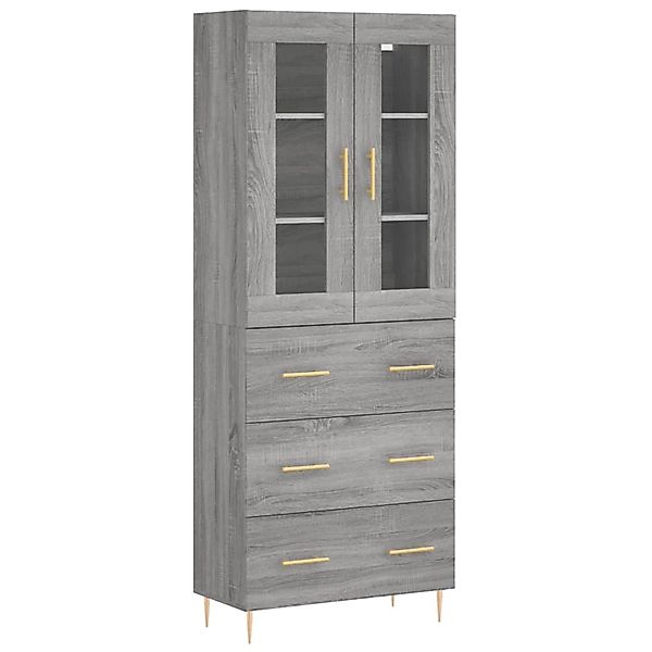 vidaXL Highboard Grau Sonoma 69,5x34x180 cm Holzwerkstoff 3198399 günstig online kaufen