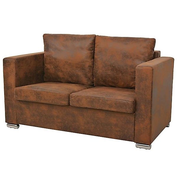 vidaXL Sofa, Sofagarnitur 2-tlg. Künstliches Wildleder günstig online kaufen