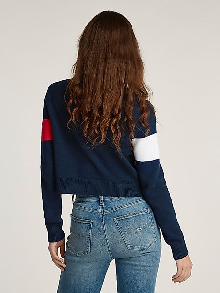 Tommy Jeans Strickpullover "TJW CENTER FLAG SWEATER EXT", mit Logo-Flag günstig online kaufen