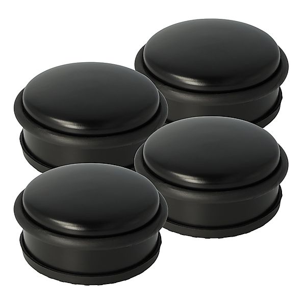 WESTCOTT Bodentürstopper Türstopper Edelstahl Rund Schwarz, günstig online kaufen
