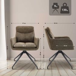 CLP Esszimmerstuhl Somers, Stoffbezug, schwenkbarer Polsterstuhl günstig online kaufen