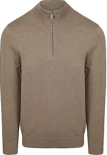 Profuomo Half Zip Pullover Luxury Beige - Größe L günstig online kaufen