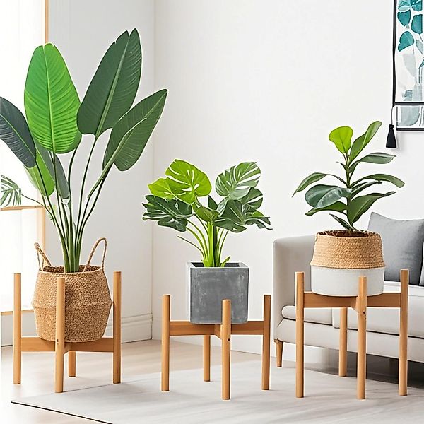 YINDN Blumenständer Blumenhocker, Pflanzenständer, Bambus-Blumenregal, Blum günstig online kaufen