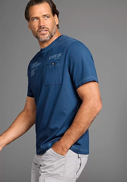 Mans World T-Shirt, mit Kontrastnähten und funktionaler Brusttasche günstig online kaufen