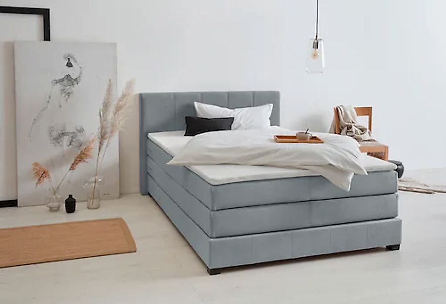 OTTO products Boxspringbett »Peetu«, Taschenfederkern-Matratze, in 4 Breite günstig online kaufen