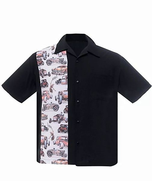 Steady Clothing Kurzarmhemd Dragstrip Retro Vintage Bowling Shirt Rockabill günstig online kaufen