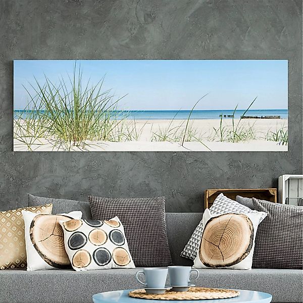 Leinwandbild Strand - Panorama Ostseeküste günstig online kaufen