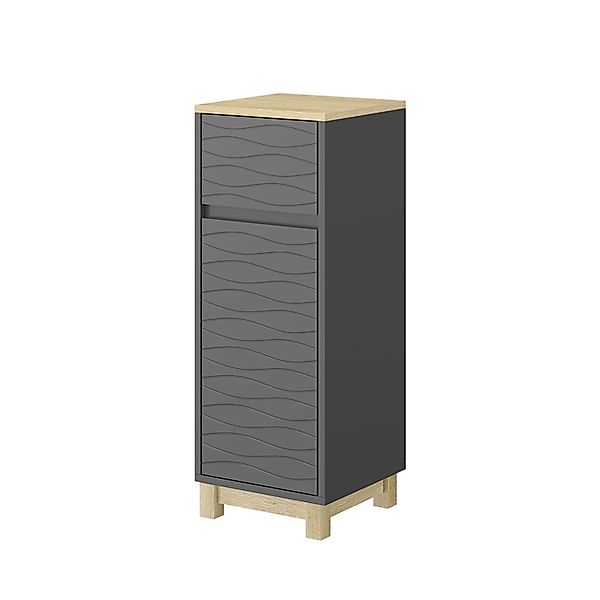 Vicco Midischrank Livia, Anthrazit/Holz, 30 x 80 cm mit Schublade (1-St) günstig online kaufen