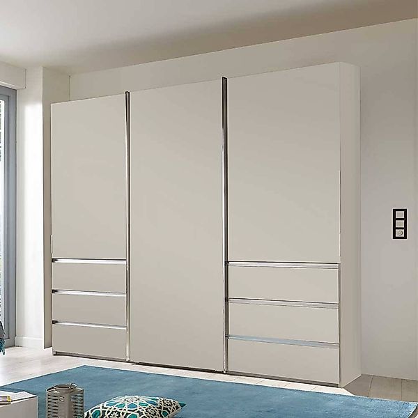 Kleiderschrank modernes Design in Champagner Schwebetüren günstig online kaufen