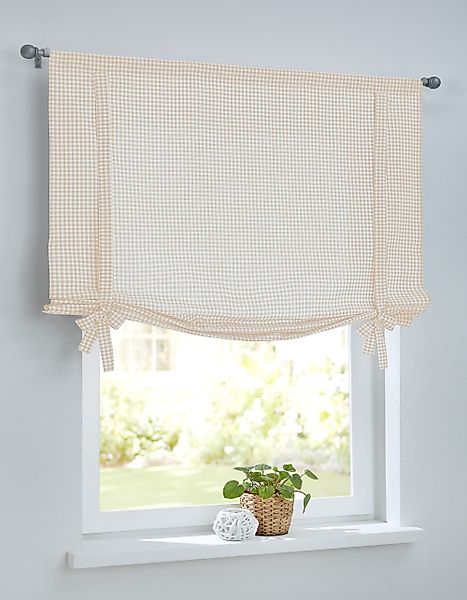 Kutti Bindegardine Cottage Raffgardine, Stangendurchzug (1 günstig online kaufen