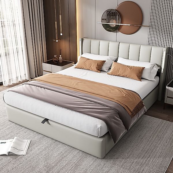 HAUSS SPOLE Polsterbett 140x200cm mit USB-Anschluss, günstig online kaufen