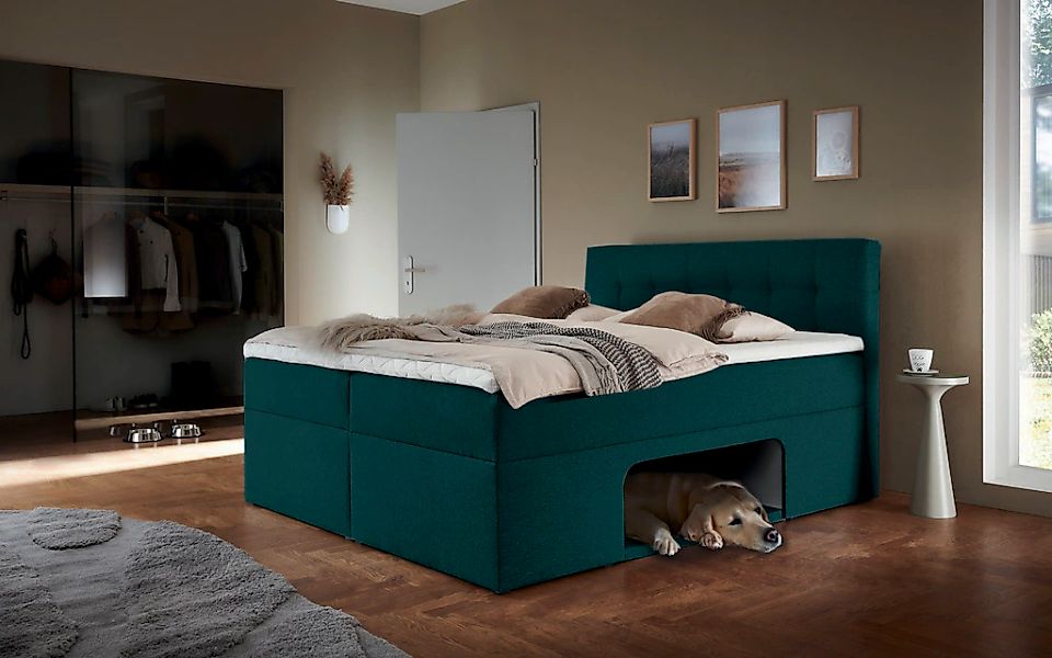 Places of Style Boxbett "Carolin", mit Nische inkl. gepolsterter Unterlage günstig online kaufen