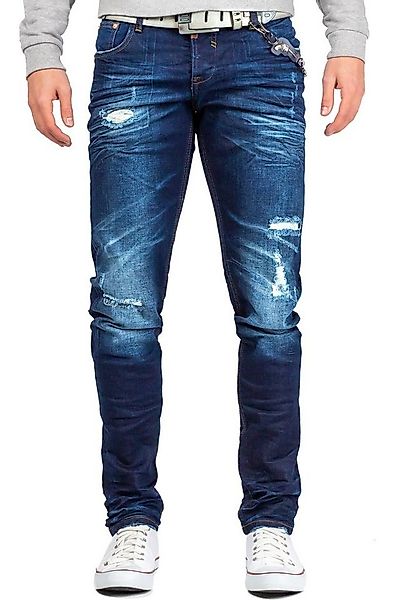 Cipo & Baxx Slim-fit-Jeans Herren Hose BA-CD392 Destroyed Look günstig online kaufen