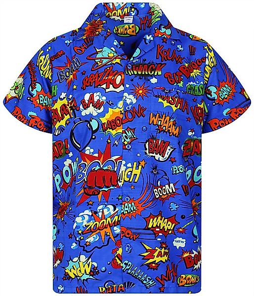 King Kameha Hawaiihemd Boom-Bang Funky Hawaii-Hemd Herren Kurzarm Front-Tas günstig online kaufen