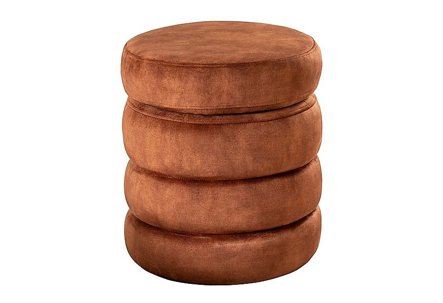 riess-ambiente Polsterhocker VOGUE 50cm rost braun - Samt, mit Stauraum, ge günstig online kaufen