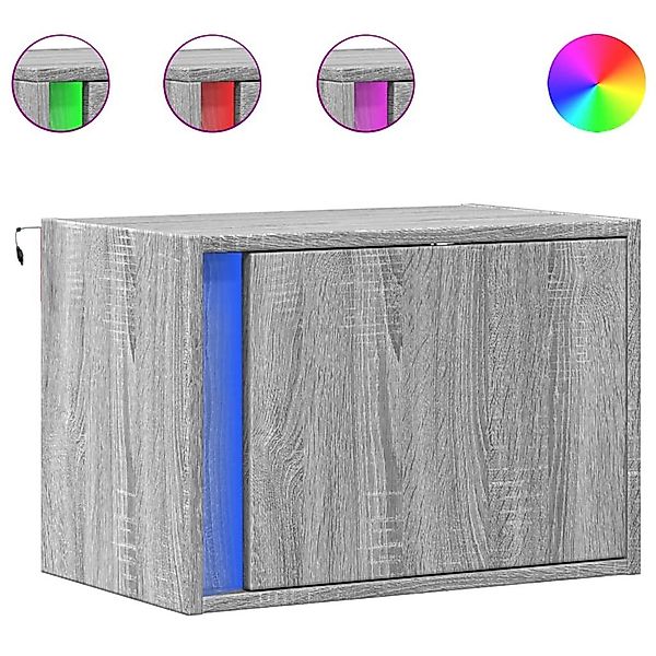 vidaXL Nachttisch Wand-Nachttische mit LED-Leuchten 2 günstig online kaufen