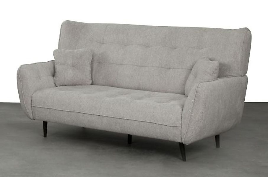 2-Sitzer Sofa inkl. 2 Zierkissen Hellgrau günstig online kaufen