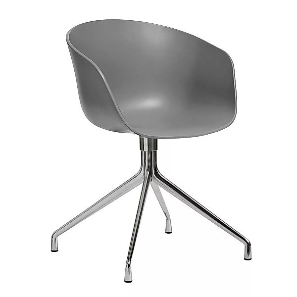 HAY - About a Chair AAC 20 Drehstuhl Gestell poliert - grau/Sitzschale Poly günstig online kaufen