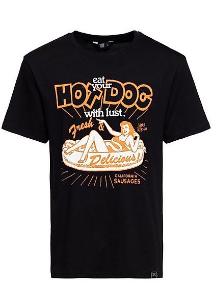 KingKerosin Print-Shirt Delicious (1-tlg) front Print im Vintage Pin-up Sti günstig online kaufen