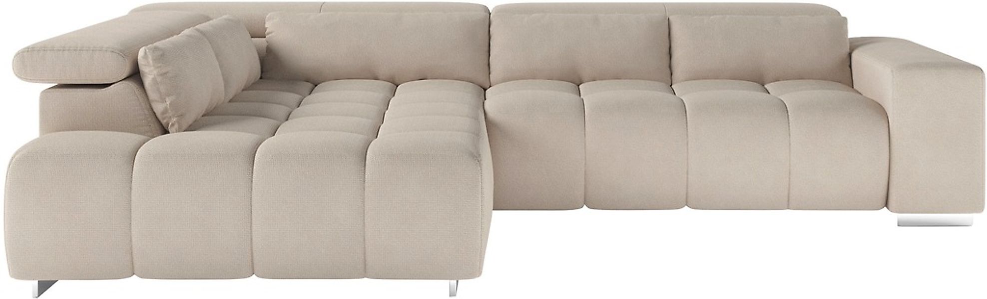 COTTA Ecksofa "Orion L-Form" mit Kopfteilverstellung & 5 Nierenkissen günstig online kaufen