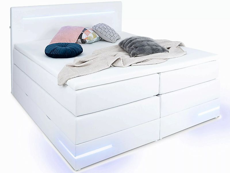 wonello Boxspringbett Daytona, mit LED Beleuchtung günstig online kaufen