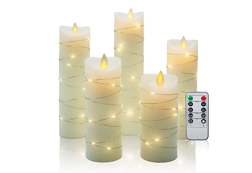 CCLIFE LED-Kerze LED Kerzen 3er 5er Set mit Fernbedienung Timer Funktion günstig online kaufen