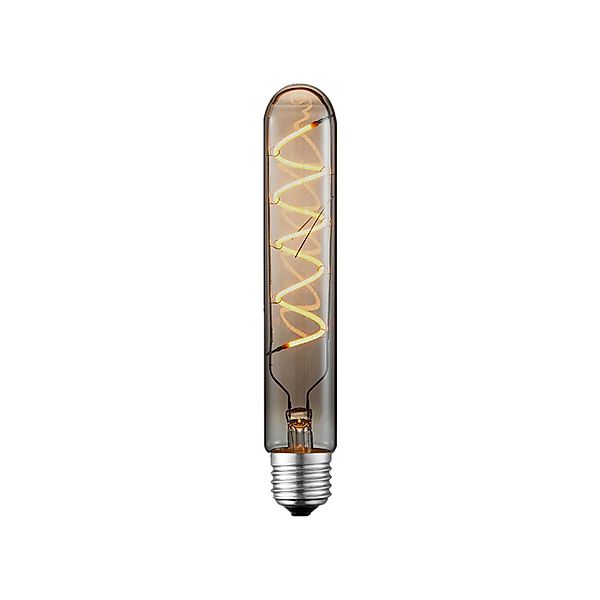 Lucande LED-Röhrenlampe, E27 4W, Ø 3 cm, rauch, 1800K günstig online kaufen
