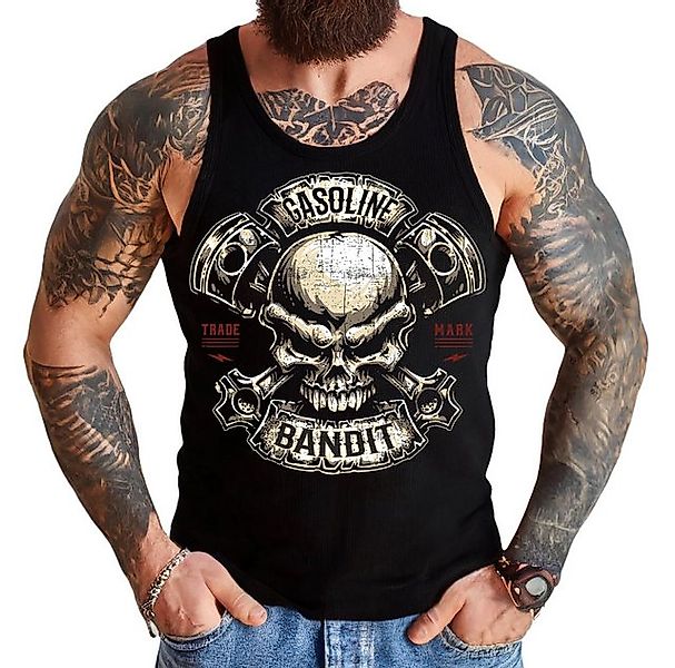 GASOLINE BANDIT® Tanktop für Biker Racer Motorrad Fans: Piston Skull günstig online kaufen