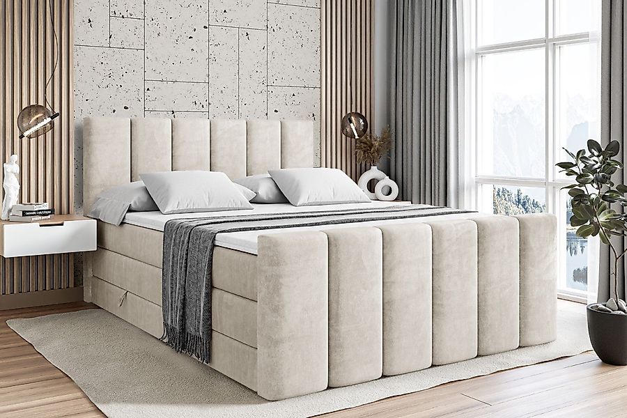 ALTDECOR Boxspringbett BOXI1-Z KING (Multipocket-Matratze H4, günstig online kaufen