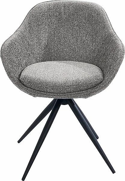 K+W Komfort & Wohnen Drehstuhl "ZOOM" () 4-Fuß Drehstuhl mit Gestell aus Me günstig online kaufen