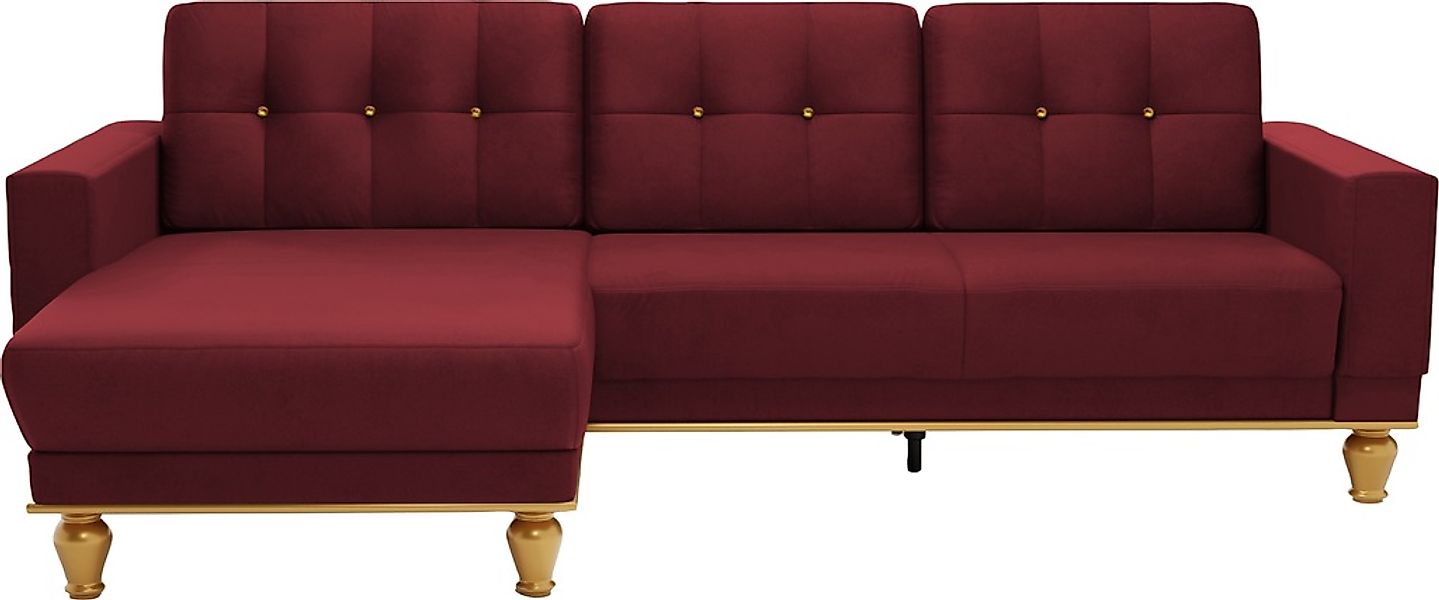 sit&more Ecksofa »Orient 5 L-Form«, mit Strass-Stein, wahlweise mit Bettfun günstig online kaufen