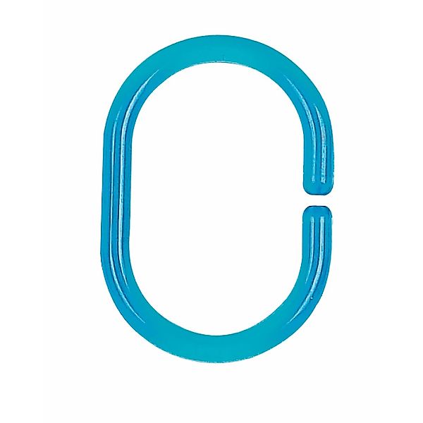 Spirella Duschvorhangring C-Minor Kunststoff Transparent Clear Aqua günstig online kaufen