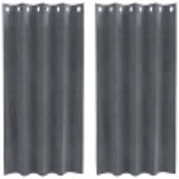vidaXL Vorhänge 2 Stk Hellgrau 140 x 175 cm Samt 4107284 günstig online kaufen