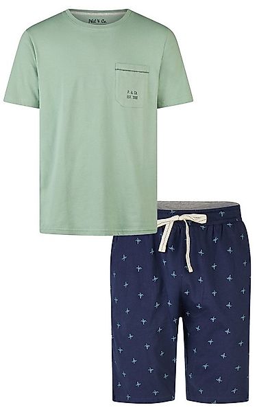 Phil & Co. Shorty Modischer Herren Pyjama kurz (2 tlg) Baumwolle günstig online kaufen