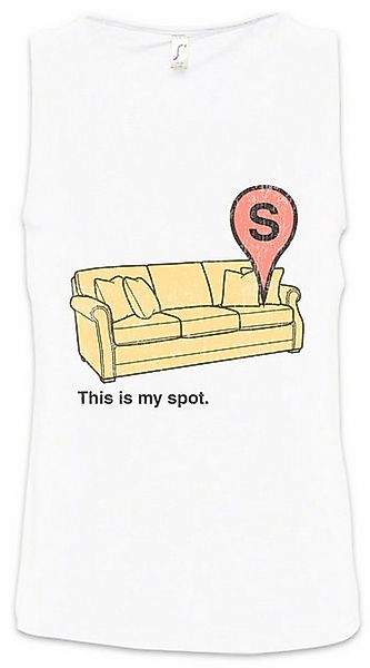 Urban Backwoods Tanktop This Is My Spot Ärmelloses T-Shirt Faultier Couch B günstig online kaufen