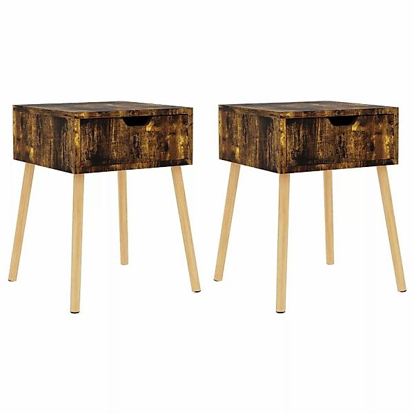 Nachttische 2 Stk. Reuchereiche 40x40x56 Cm Spanplatte günstig online kaufen